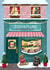 Classic Christmas Card - Cosy Christmas Bakery - Dog created by Silky Rose Design
