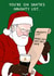 Funny Guinness Christmas Card - Santa's Naughty List - Can't Split The G created by YAWN DESIGNS