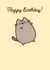 Cute Birthday Card - Pusheen - Jumping Cat created by Hype Cards