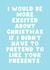 Cheeky Christmas Card - Sarcastic Gift Joke - Pretend To Like Presents created by Pink Peach Cards