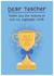 Funny Thank You Card - For Male Teacher - Award created by Blue Kiwi Design