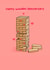 Classic 5th Anniversary Card - Jenga - Wooden created by Blue Kiwi Design