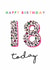 Classic Birthday Card - 18th - Heart Leopard Print created by Michelle Fiedler Design