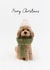 Cute Christmas Card - Felt Cockapoo created by Lemon and Sugar 