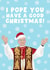 Punny Christmas Card - The Pope - I Pope You Have A Good Christmas! created by Pink Peach Cards
