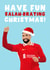 Fun Christmas Card - Mo Salah - Liverpool - LFC created by Pink Peach Cards