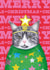 Cute Christmas Card – Tabby Cat created by badgerbee design