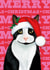 Cute Christmas Card – Tuxedo Cat created by badgerbee design