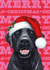 Cute Christmas Card - Black Labrador - Dog created by badgerbee design