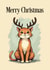 Cute Christmas Card – Cat with Antlers created by Paul Stevens