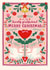 Pretty Christmas Card - For Lovely Girlfriend - Folk Florals created by Nina Raby - Jones