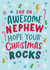 Fun Christmas Card - For Nephew - Hope Your Christmas Rocks created by Dotty Black
