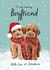 Cute Christmas Card - For Boyfriend - Cockapoo created by Debbie Daley Illustrations