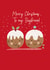 Cute Christmas Card - To Boyfriend - Puddings created by Sarah Corcoran 