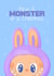 Cute Christmas Card - Labubu - Monster Christmas created by Sian Moore Illustration