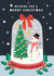 Classic Christmas Card - Snowman - Snow Globe created by Rosanna Rossi