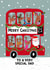 Cute Christmas Card - For A Special Dad - Santa Driving A Red Bus created by Nicola Watson