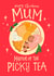 Funny Christmas Card - For Mum - Master Of The Picky Tea created by Lisa Illustrates