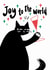 Cute Christmas Card - Joy To The World - Cat created by StudiOllie