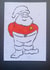 Christmas Trekkie Santa - Cute Lino print created by NanglePrints