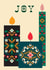 Arty Christmas Card - Christmas Candles - Joy created by Maggie Magoo Designs