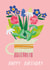 Pretty Birthday Card – Colourful Flowers created by Aida Khatmullina