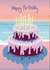 Birthday Cake on the Beach at Sunset! Happy Birthday created by leah court