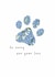 Heartfelt Sympathy Card - Pet Loss Condolences - Flower Paw Print created by Dandelion Stationery