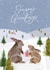 Traditional Christmas Card - Rabbits - Woodland Scene created by Making Meadows Ltd