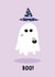 Cute Halloween Card - Boo - Ghost Illustration created by Lucy Maggie Designs