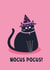 Cute Halloween Card - Hocus Pocus - Cat Witch created by Lucy Maggie Designs