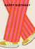 Arty Birthday Card - Striped Trousers - Colourful Trainers created by Ohh Deer