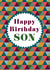 Classic Birthday Card - For Son - Geometric Design created by Maggie Magoo Designs