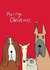 Funny Christmas Card - Party Dogs - Long Faces created by Paper Bird