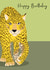 Birthday - Leopard - Modern created by Beverley Edge Illustrations