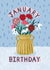 Classic Birthday Card - January Flowers - For Her created by Jessie Maeve Studio