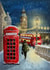 Traditional Christmas Card - London - Snow Scene created by Blue Kiwi Design