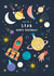 Cute Birthday Card - You're A Star - Planets created by Klara Hawkins