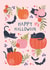 Cute Halloween Card - Happy Halloween - Cats & Pumpkins created by Klara Hawkins