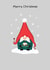 Cute Christmas Card - Gonk - Christmas Pudding created by Blue Kiwi Design