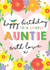 Pretty Birthday Card - Lovely Auntie - Flowers created by Michelle Fiedler Design