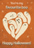 Cute and spooky card for halloween lovers created by Vektorama