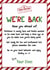 Funny Christmas Card - For Kids - From Elf On The Shelf - We're Back Letter created by Neil Thurlwell