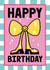 Cute Birthday Card — Smiley Bow created by Sanders de Roeper