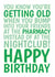 Funny Birthday Card – Pharmacy Versus Nightclub created by @Cupsie's Creations