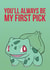 Cute Bulbasaur Birthday Card for Friend – Fun Pokémon Design & Personal Message created by DanAllen20