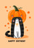 Cute Birthday Card - Cat - Pumpkin Hat created by Nicola Watson