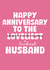 Funny Anniversary Card - Luckiest Husband created by Stuck Shop Gifts