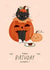 Cute Birthday Card - Autumn Pumpkin Cat created by Another Please