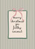 Merry Christmas card for your bestie cute stripe bow design created by Kind of Simple Designs